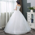 XQX002 New Designers Dress Women 2019 Sexy Off Shoulder Slim Lace Up Bridal Dress Floor Length Wholesale Cheap Wedding Dress